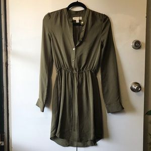 Michael Kors Collarless Shirt Dress